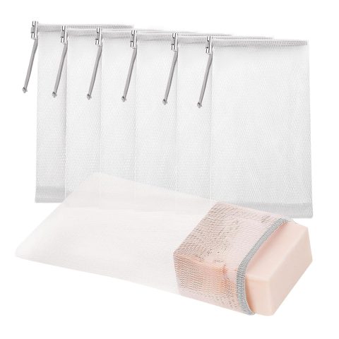 6 Pcs bar soap bag with Drawstring