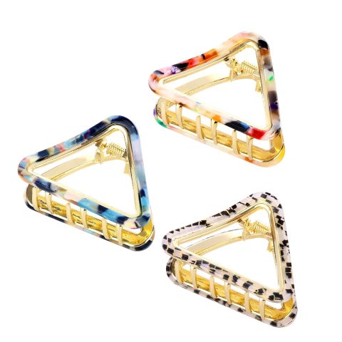 3 Pack Hollow Triangle Hair Clips