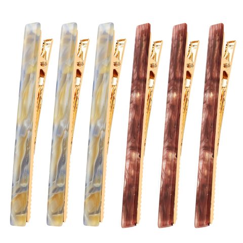 6 Pack Fashion Resin Duckbill Hair Pins