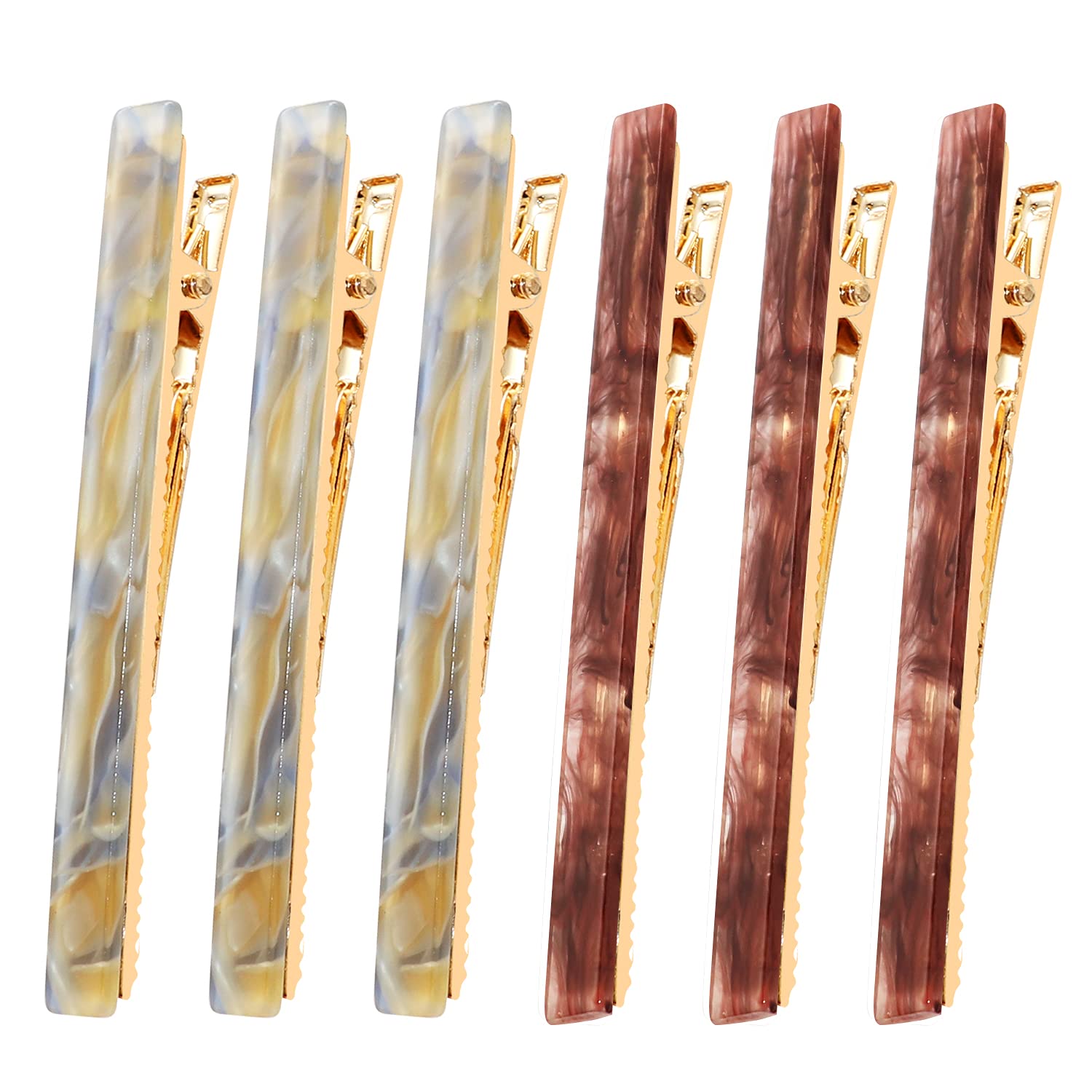 6 Pack Fashion Resin Duckbill Hair Pins