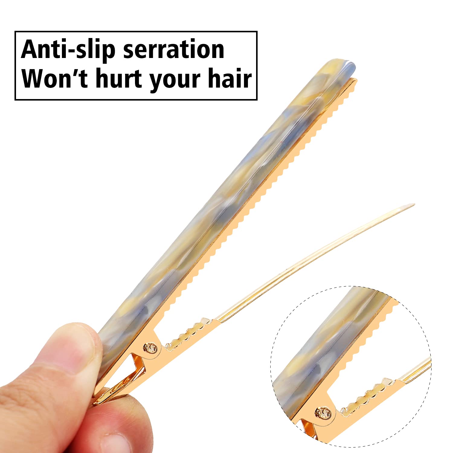 6 Pack Fashion Resin Duckbill Hair Pins - Image 3