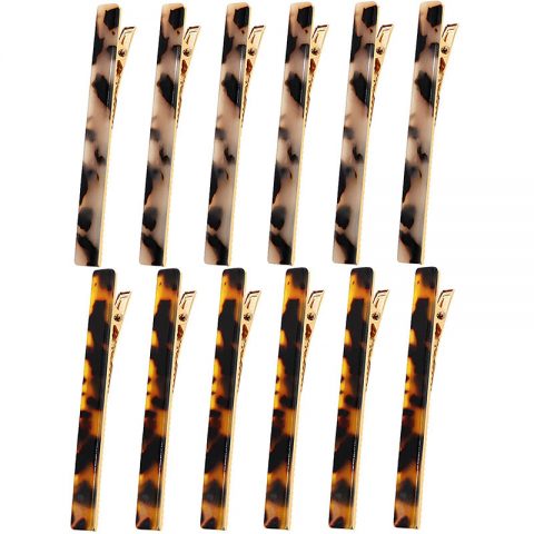 12 Pcs Leopard Print Hair pins