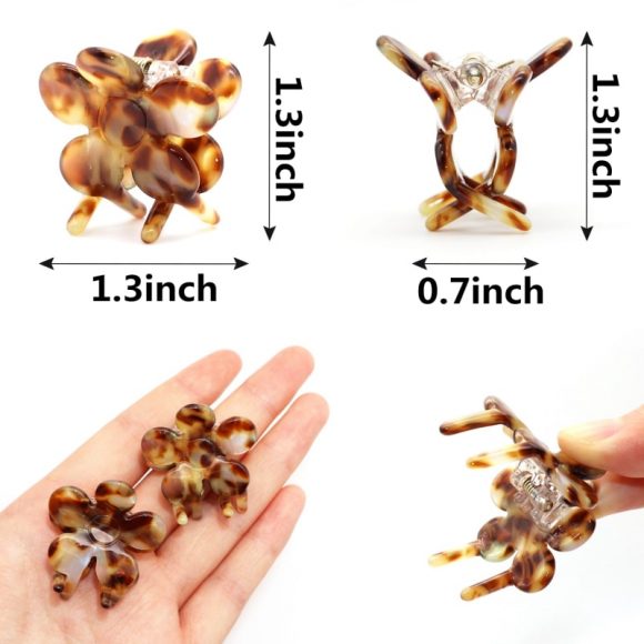 Flower claw clips for thick hair