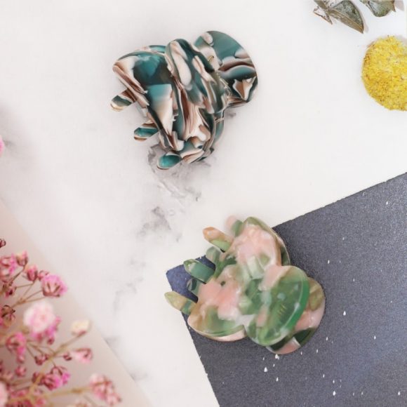 No-Slip Floral Printed Hair Clips