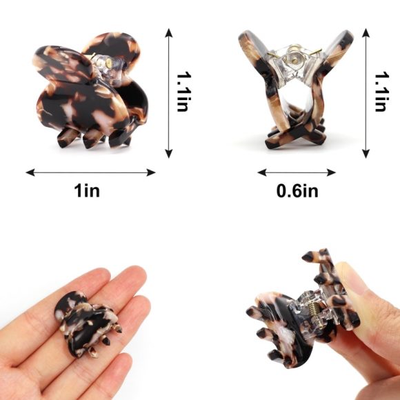 mini tortoise claw clips for thick hair