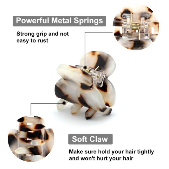 mini tortoise claw clips for thick hair