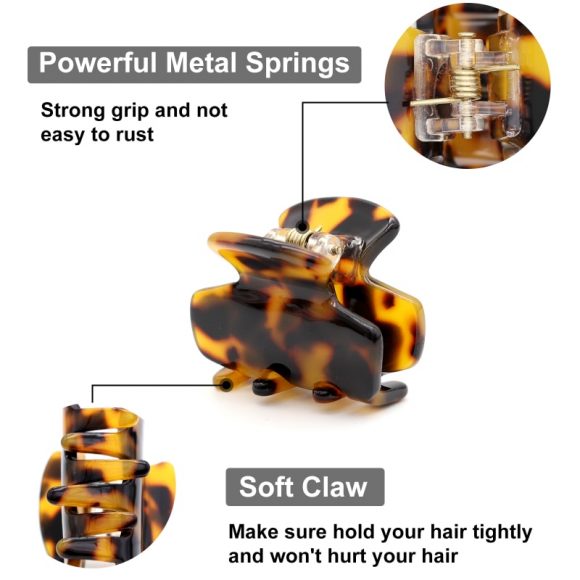 Small Deep Tortoiseshell Hair Clips