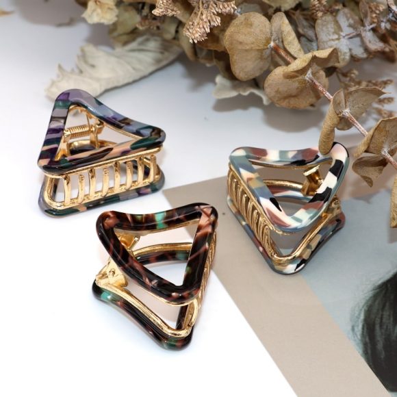 metal triangle hair clips