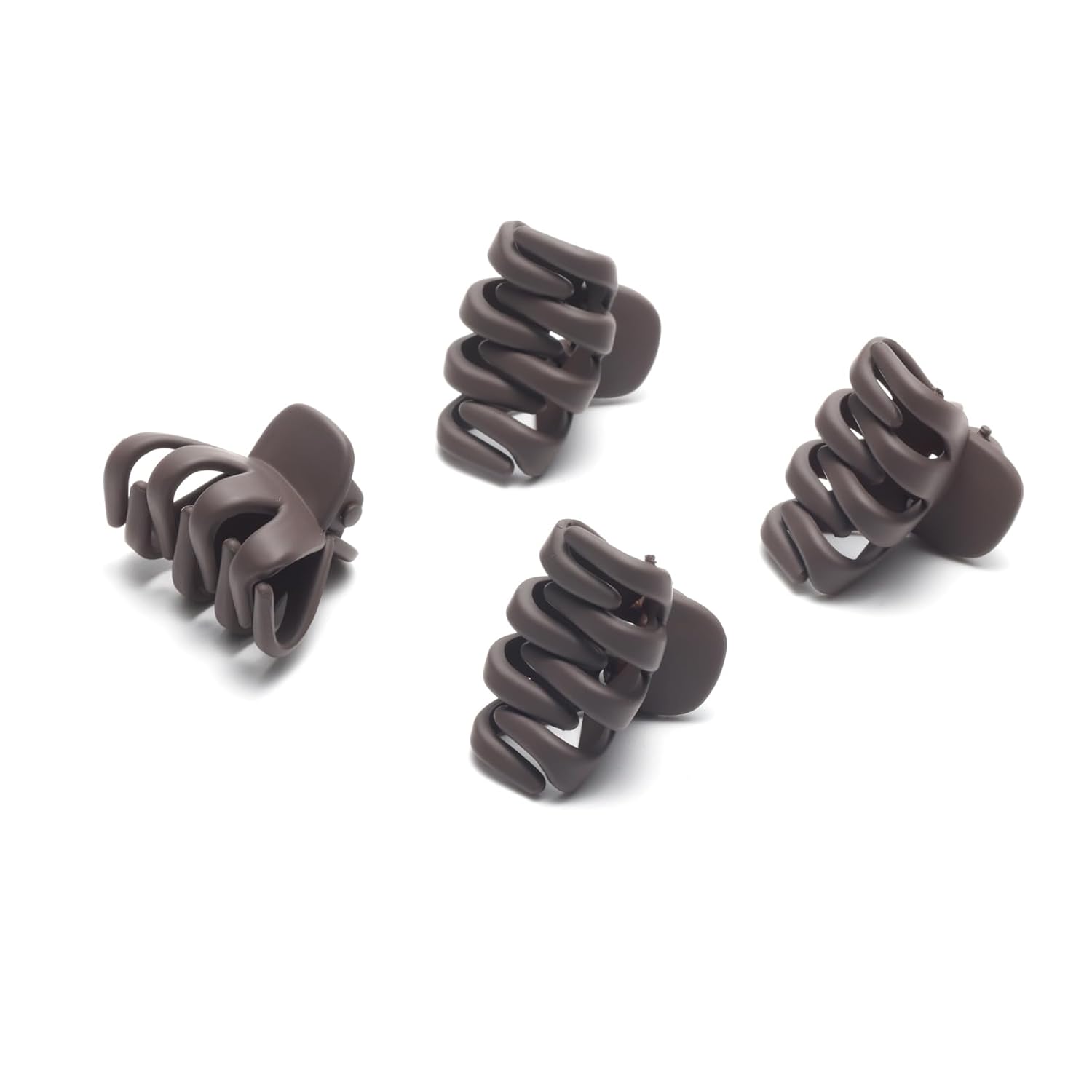 Cobahom 12 Pack Small Hair Claw Clips 1.2 Inch Matte Hair Clips for Thin Hair No-Slip Mini Hair Clip Hair Styling Accessories for Women and Girls (Matte Chocolate) - Image 6