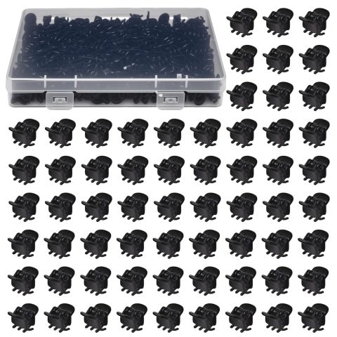 Cobahom 120PCS Mini Claw Hair Clips, 0.39 Inch/1cm Claw Clips for Hair, No-Slip Plastic Small Jaw Clips for Fine Thin Hair, Micro Hair Clips for Women Girls, Black