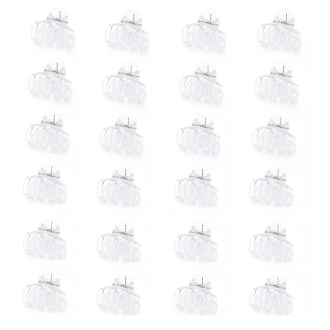 Cobahom 24 Pack Small Hair Claw Clips 1.2 Inch Plastic Hair Clips for Thin Hair No-Slip Mini Hair Clips Hair Styling Accessories for Women and Girls (White)