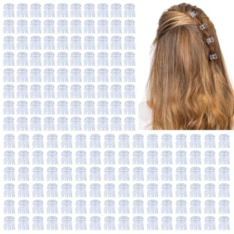 Cobahom 150PCS Extra Small Claw Clips for Thin Thick Hair, Super Mini No-Slip 0.55 Inch Tiny Hair Clips for Hair Styling, Small Hair Accessories for Women Girls, Clear