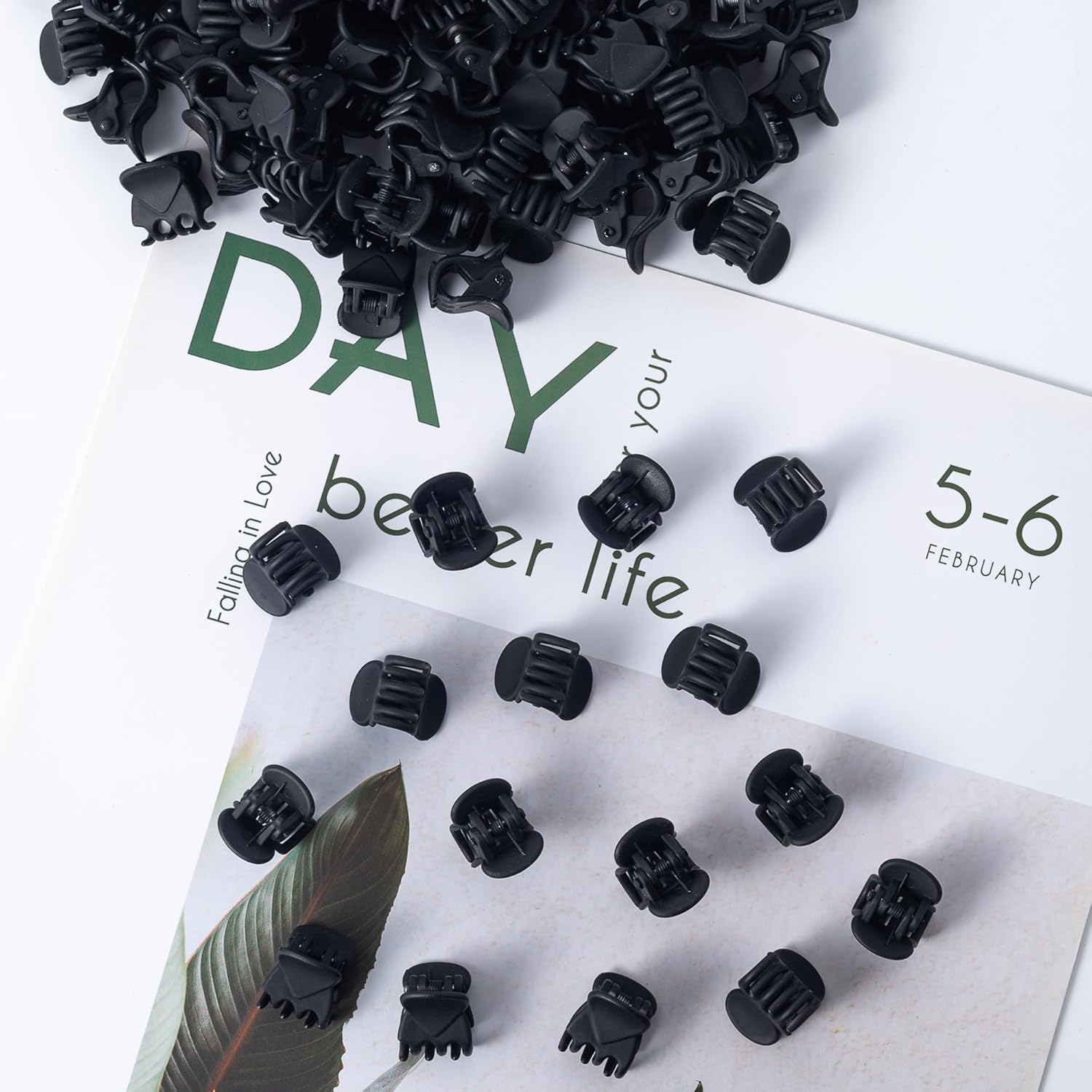 Cobahom 150PCS Extra Small Claw Clips for Thin Thick Hair, Matte Mini No-Slip 0.55 Inch Tiny Hair Clips for Hair Styling, Small Hair Accessories for Women Girls, Matte Black - Image 5