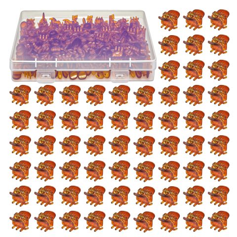 Cobahom 120PCS Mini Claw Hair Clips, 0.39 Inch/1cm Claw Clips for Hair, No-Slip Plastic Small Jaw Clips for Fine Thin Hair, Micro Hair Clips for Women Girls, Brown