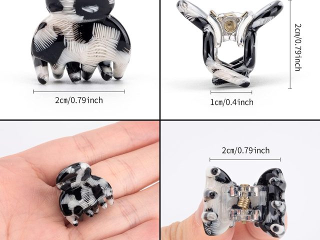 Extra Small Hair Claw Clips for Gym, Yoga, and Active Lifestyles